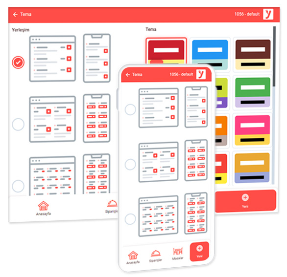 Online Yemek Sipariş Sayfası Tema Ayarları